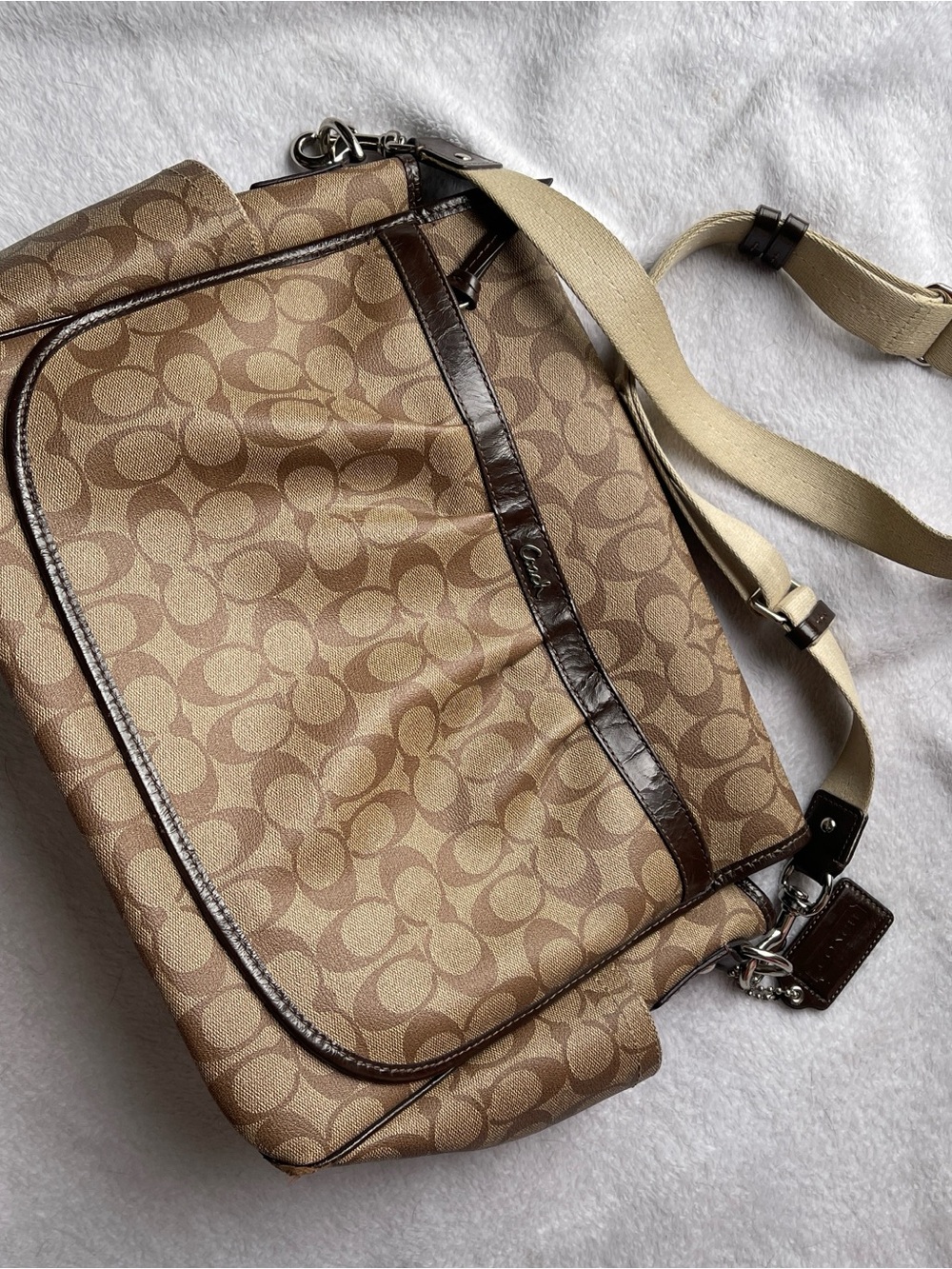 Coach Signature Canvas Diaper Bag
